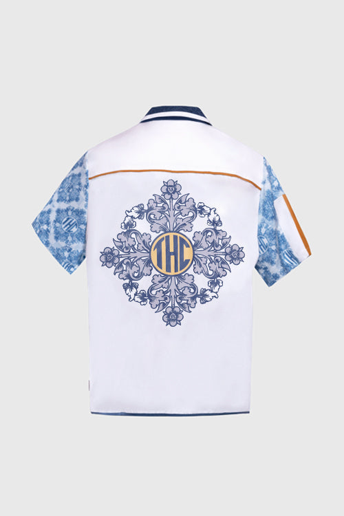 Baroque Pattern Oversized Shirt
