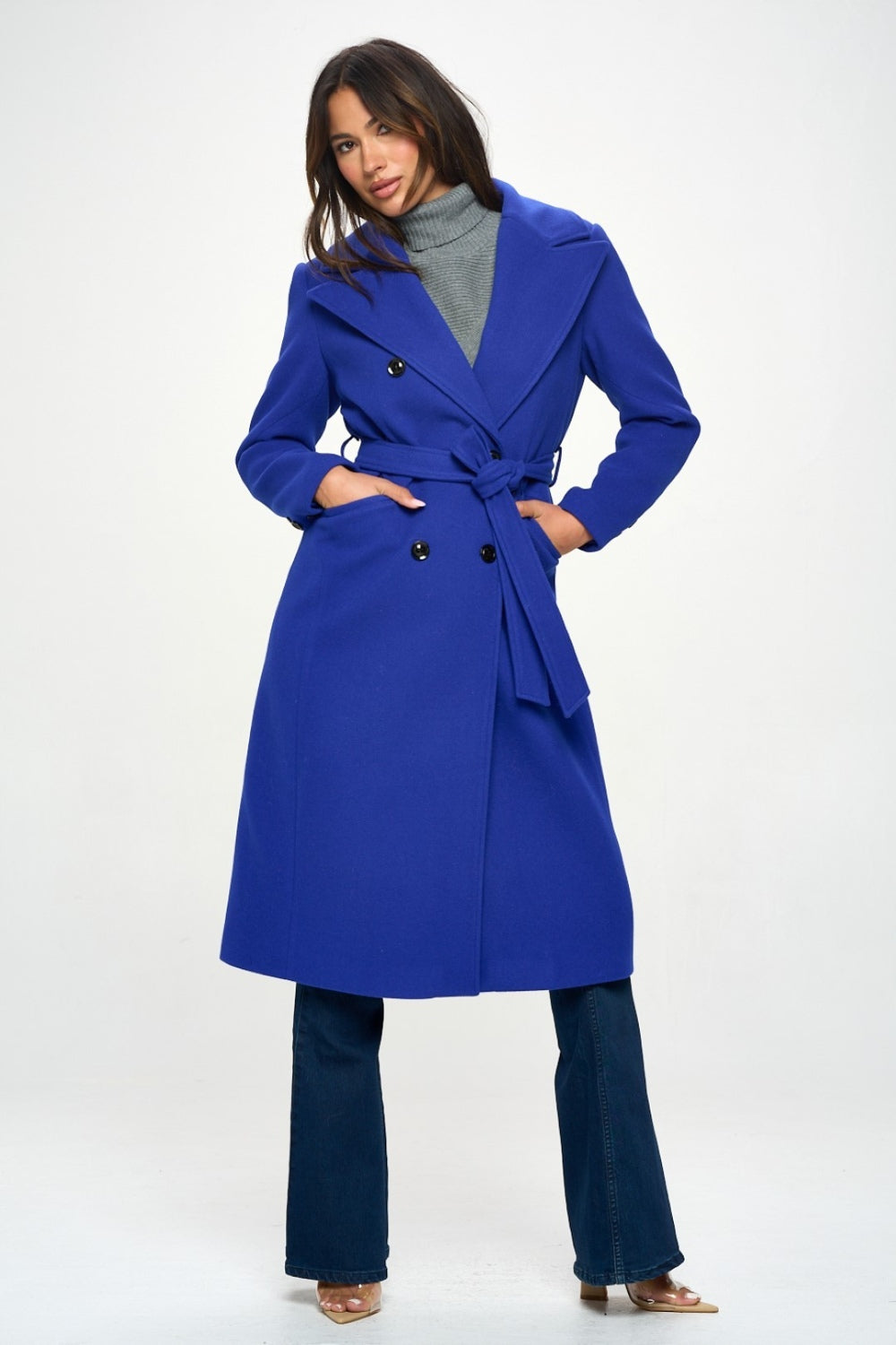 Lea Double-Breasted Longline Coat