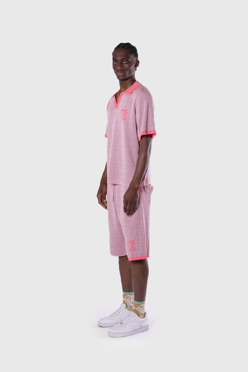 Racket Club Buttonless Crochet Polo