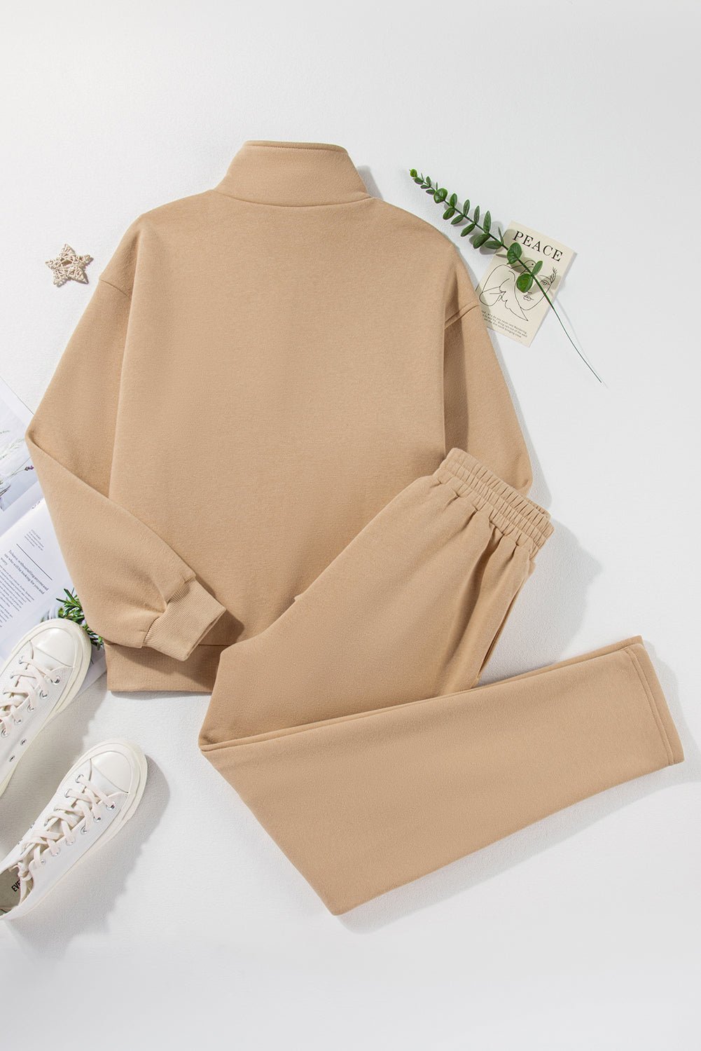 Lea Performance Half-Snap Turtleneck & Pants Set