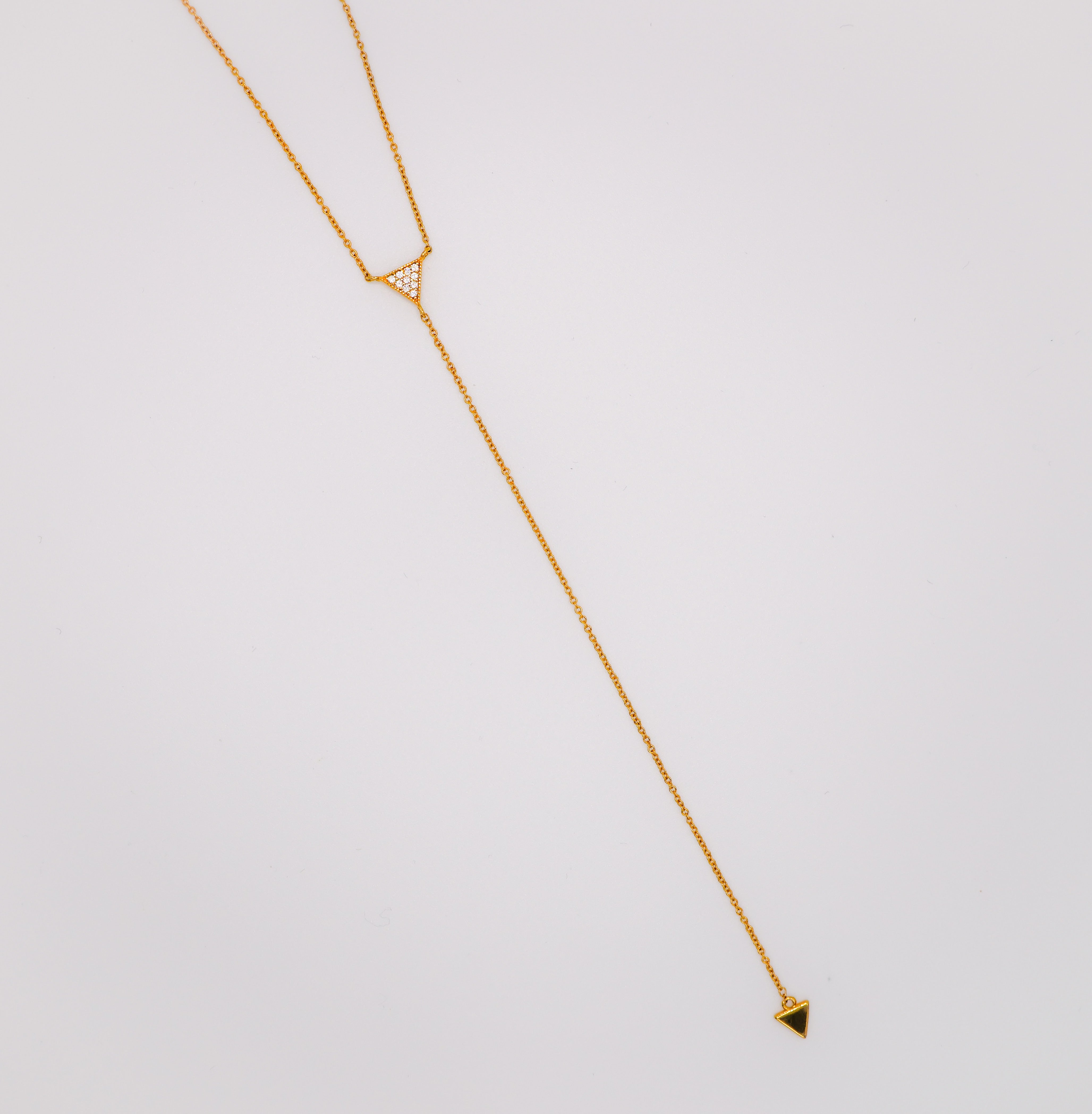 Gilded Triangle Delight Necklace
