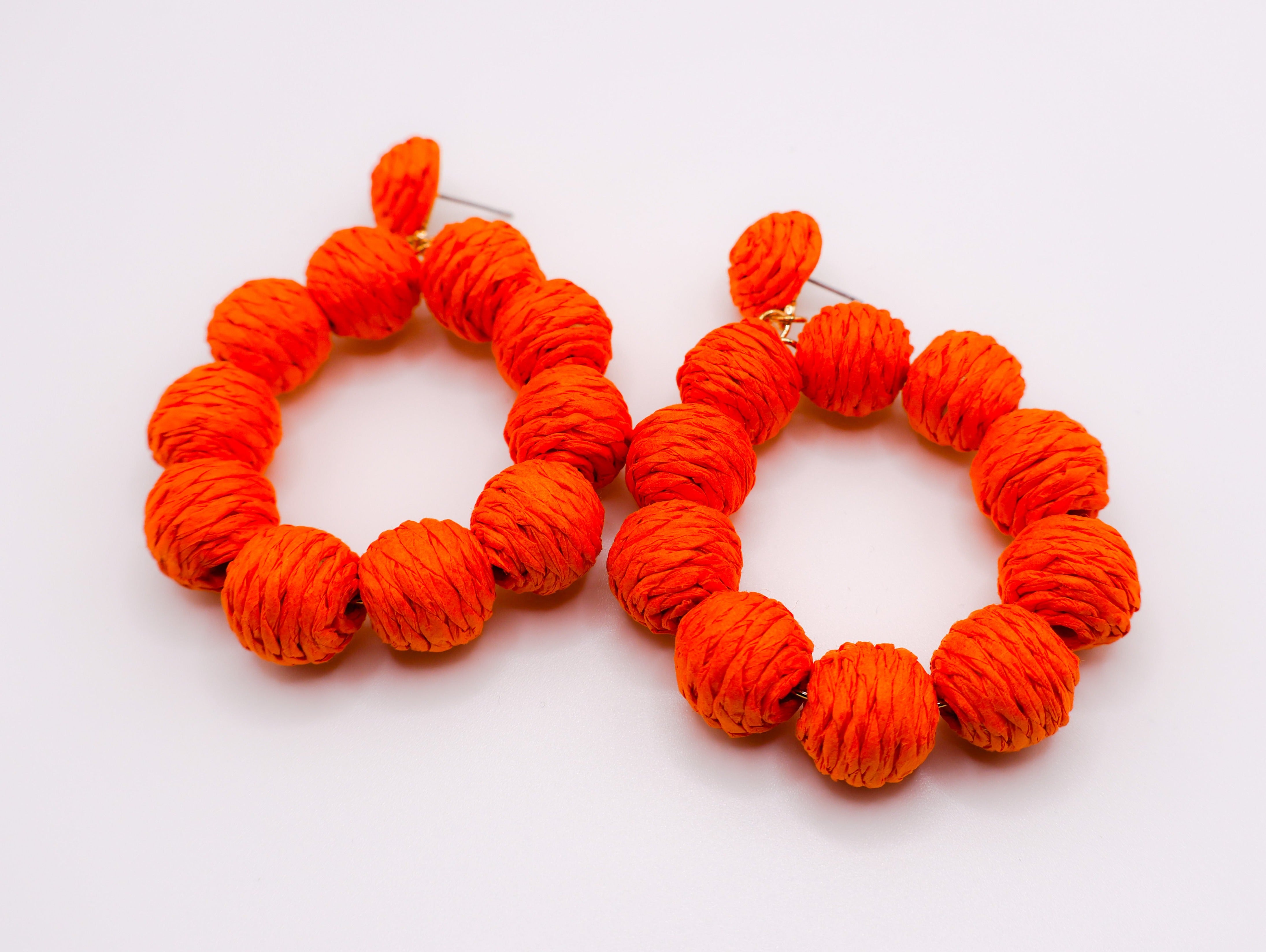 Tropical Sunset Hoop Earrings – Colorful Statement Earrings