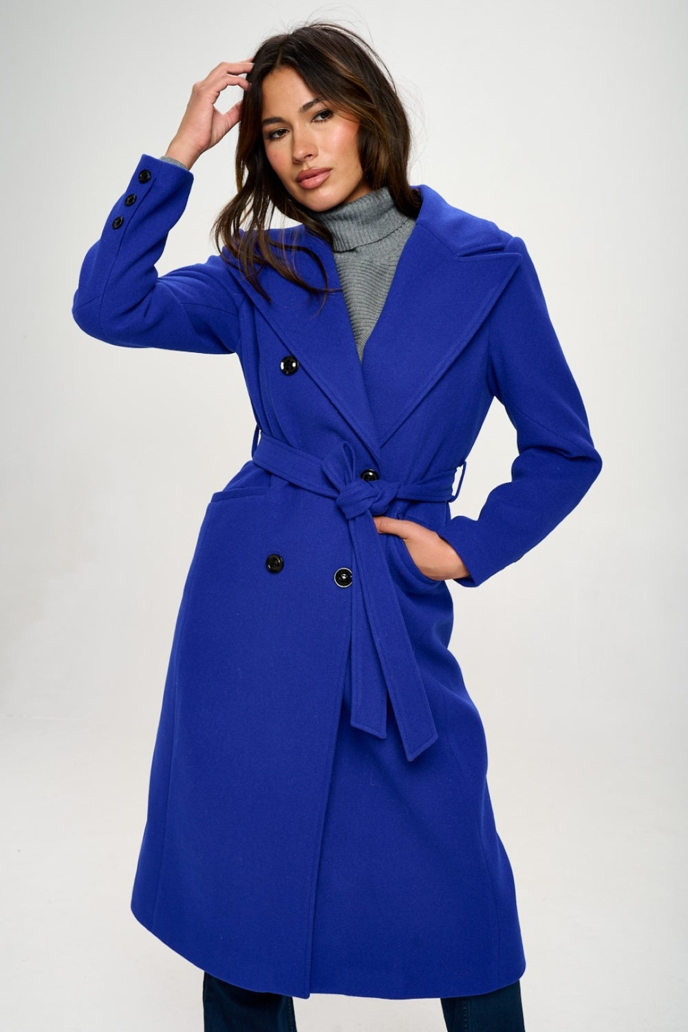 Lea Double-Breasted Longline Coat