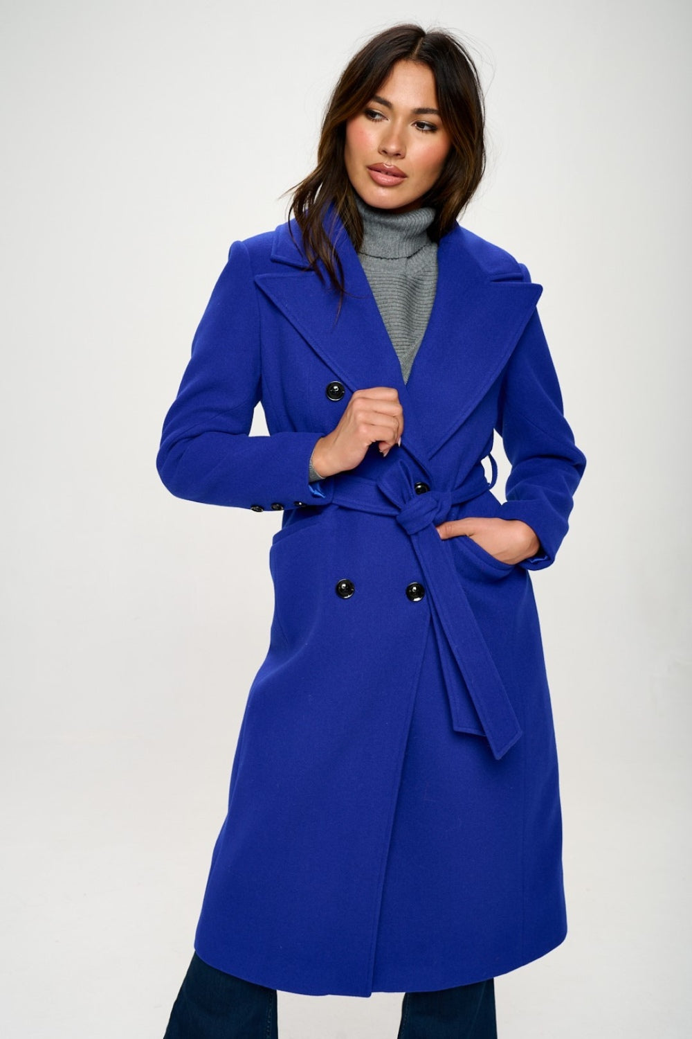Lea Double-Breasted Longline Coat