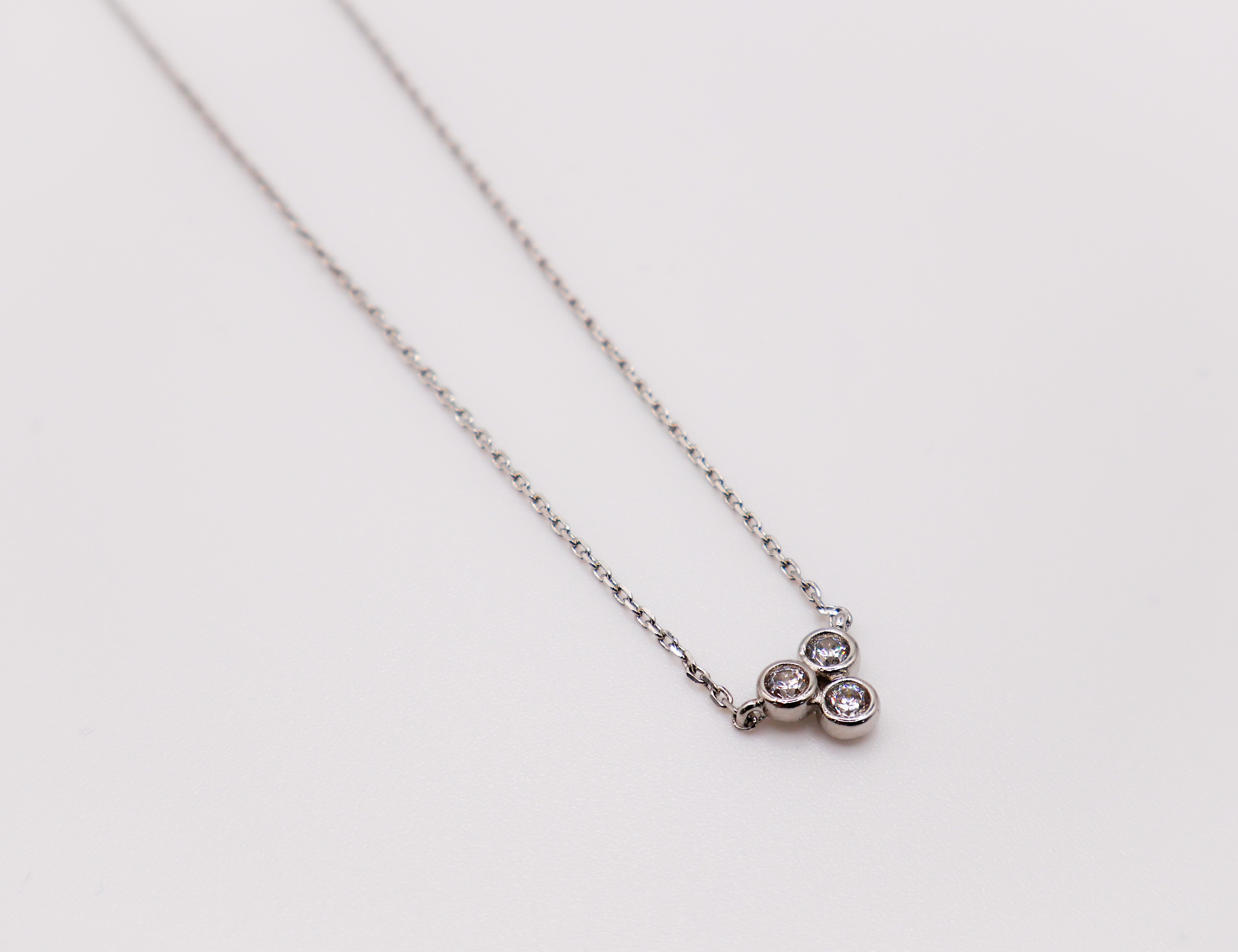Trinity Faux Diamond Sparkle Necklace | Elegance Redefined