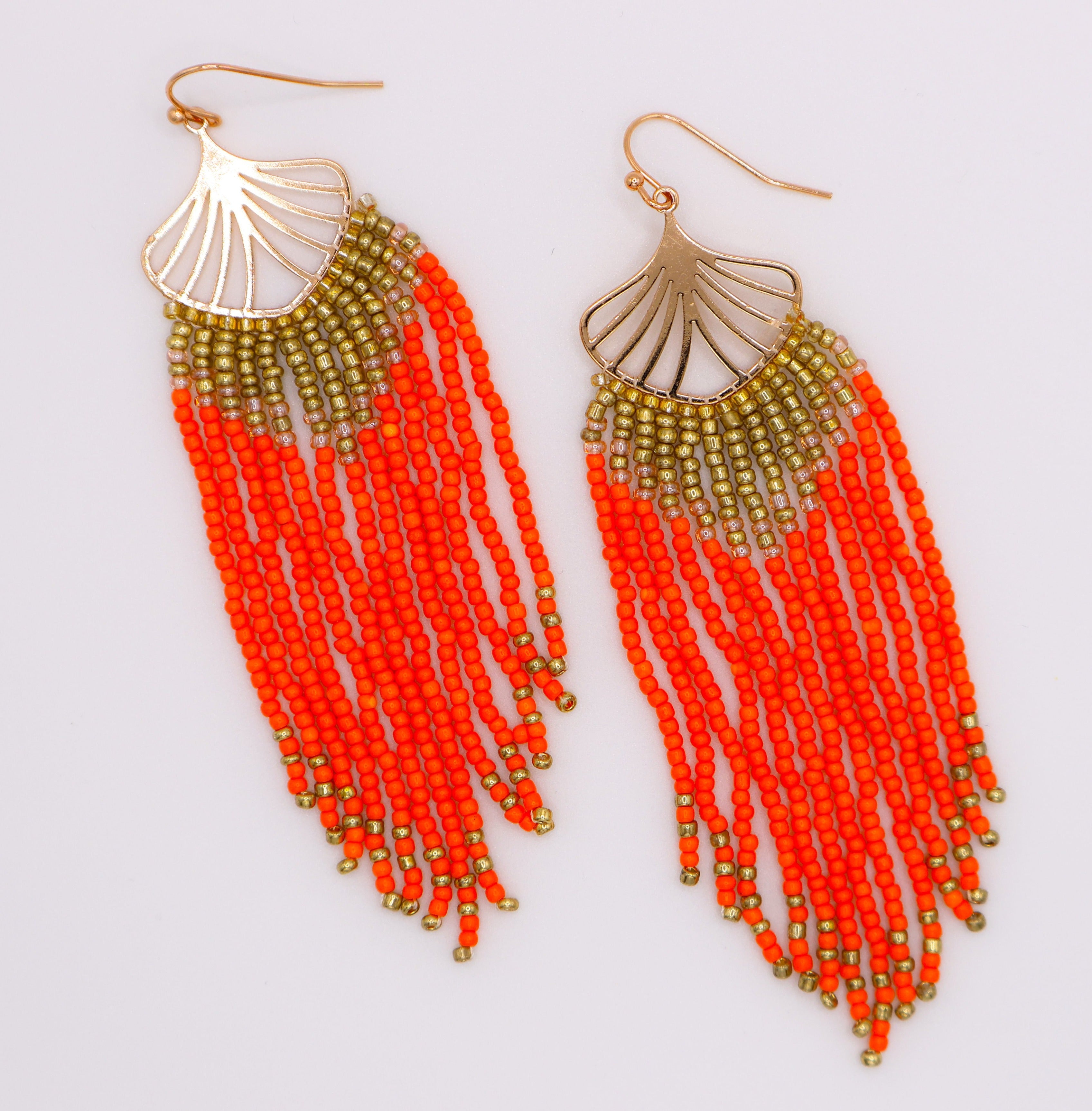Golden Leaves Earrings – Luxury Gold Leaf Statement Earrings