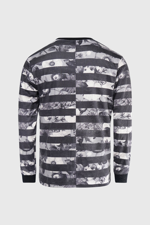 Flower Era Striped Pullover Crewneck