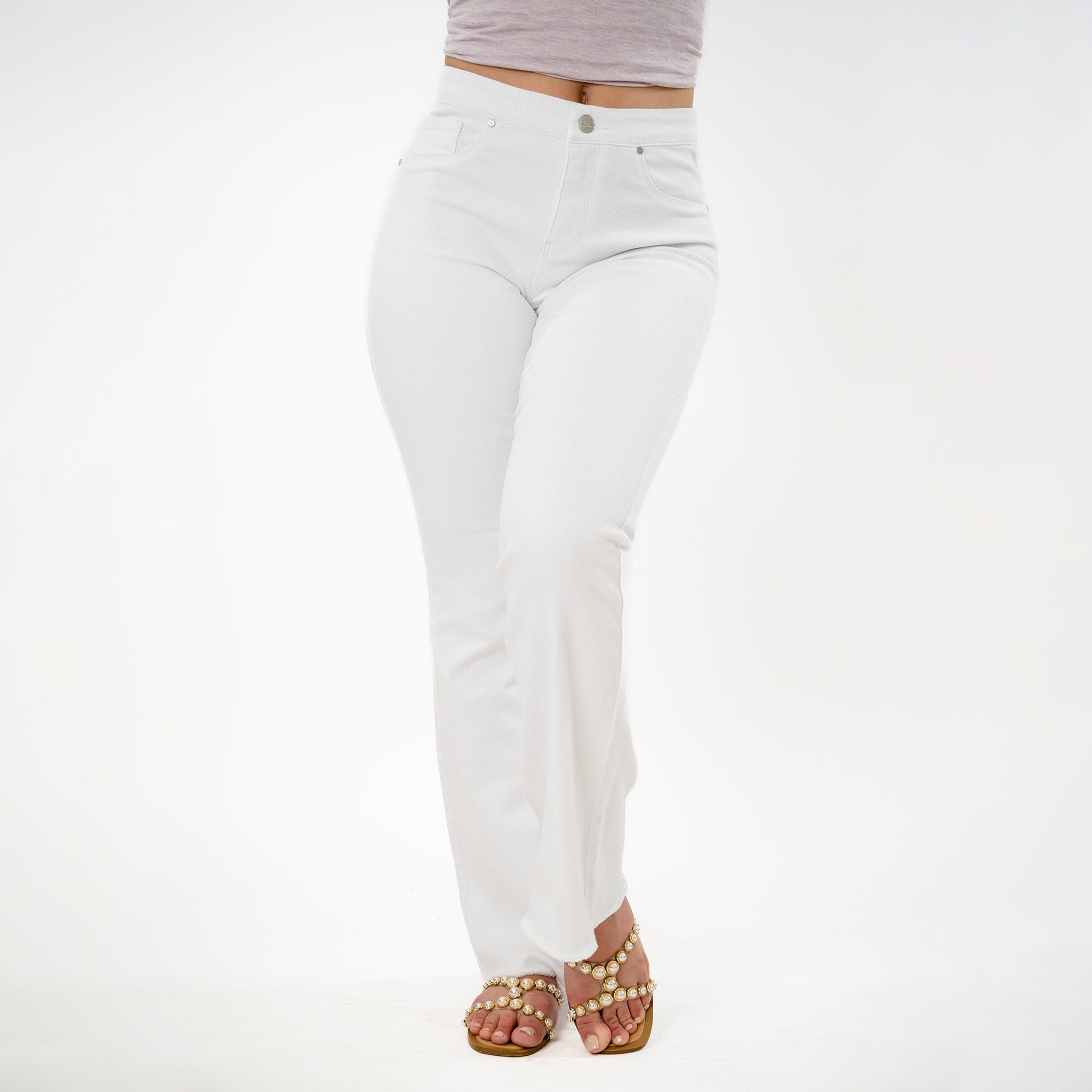 Raw Hem Cropped Bootcut