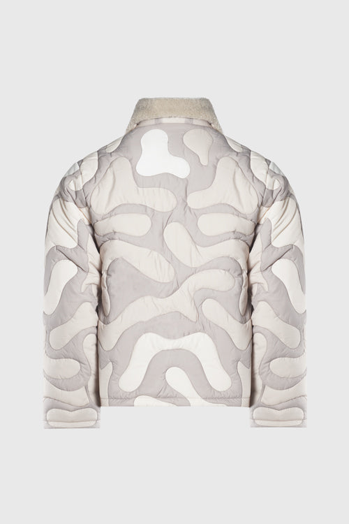 Camouflage Shearling Puffer Jacket