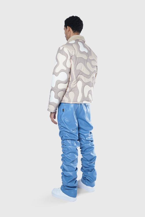 Camouflage Shearling Puffer Jacket