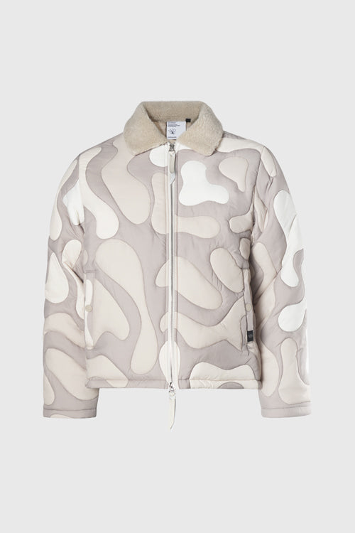 Camouflage Shearling Puffer Jacket