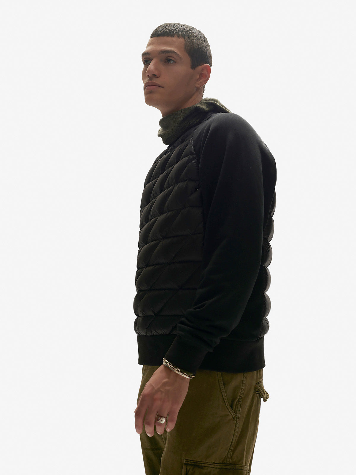 Down Crew Sweater - Black