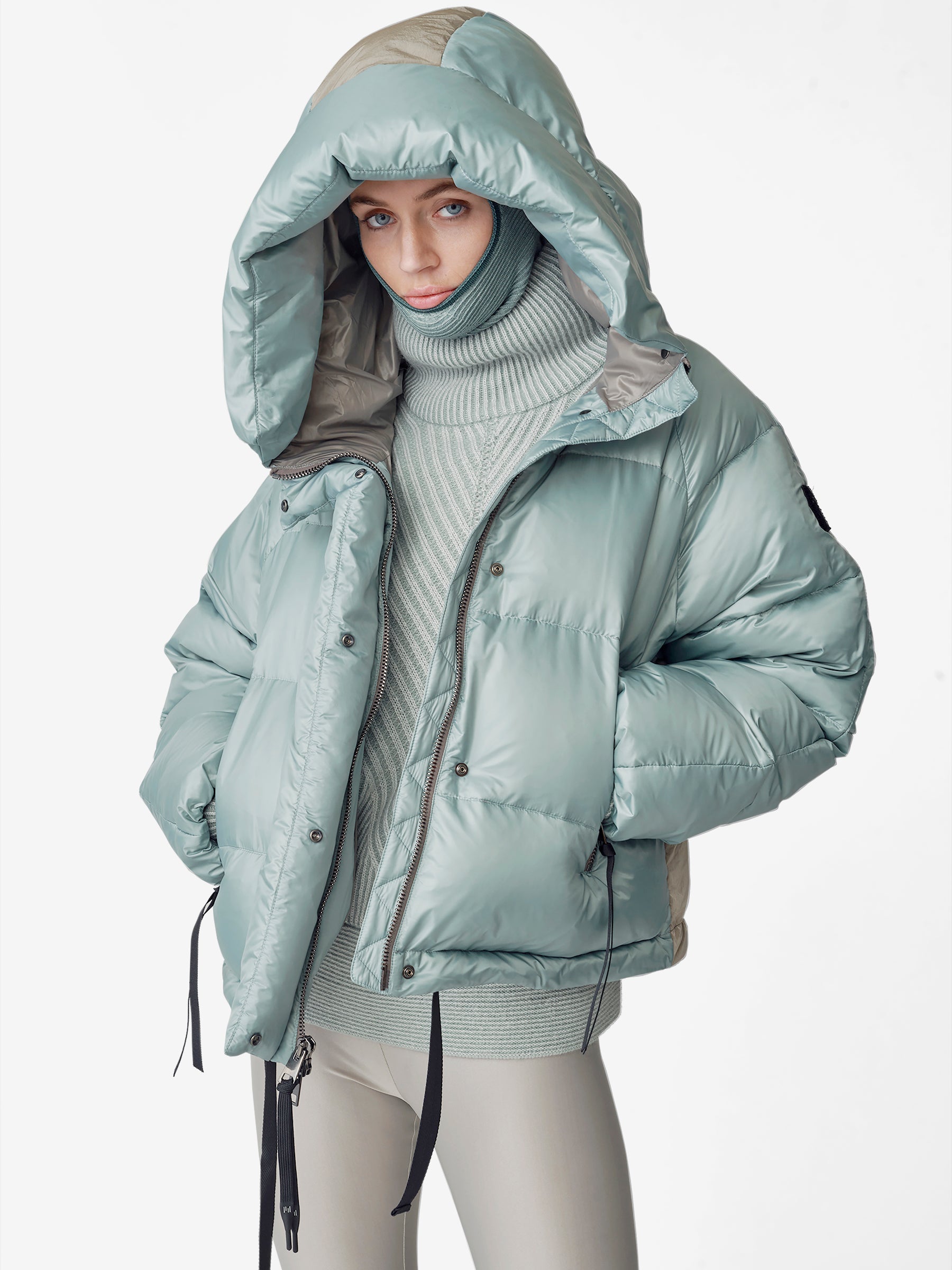 Short Down Puffer - Slate Gray