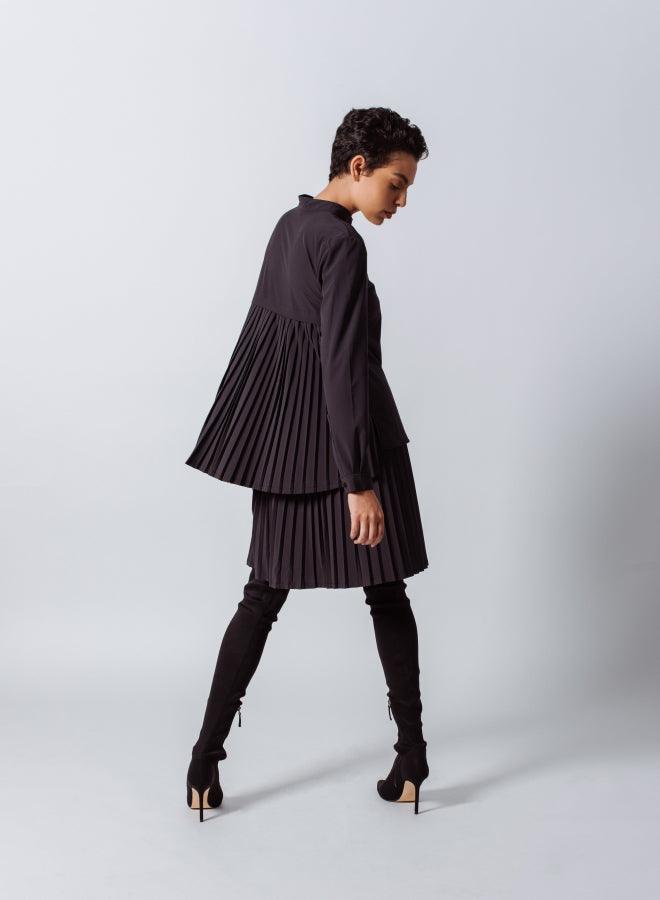 Luxe Black Pleated Skirt – Elegant Women’s Pleated Skirt