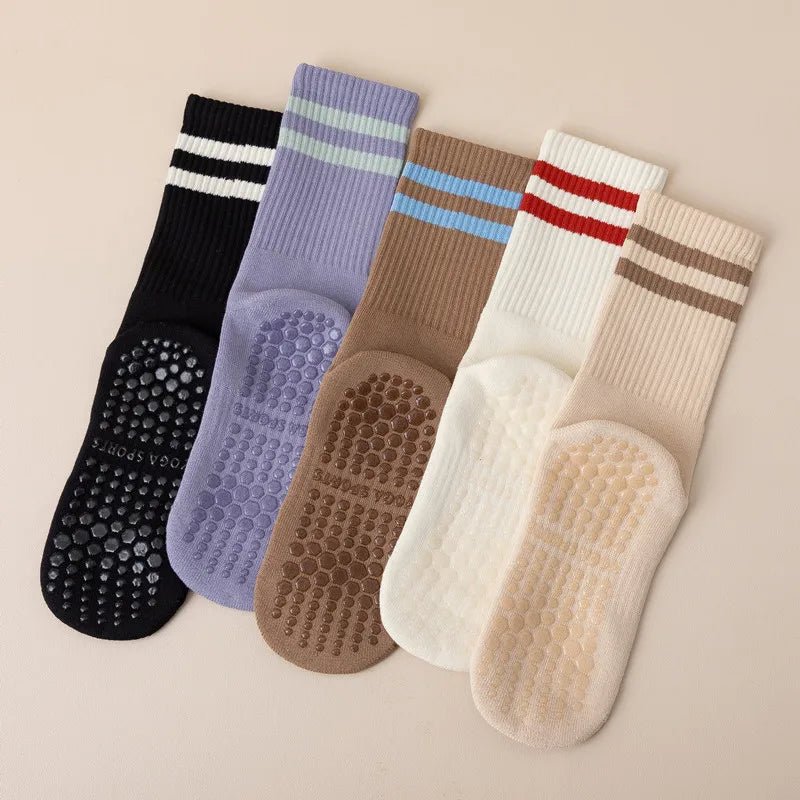 Lea & Leo TerryGrip Mid-Calf Yoga Socks
