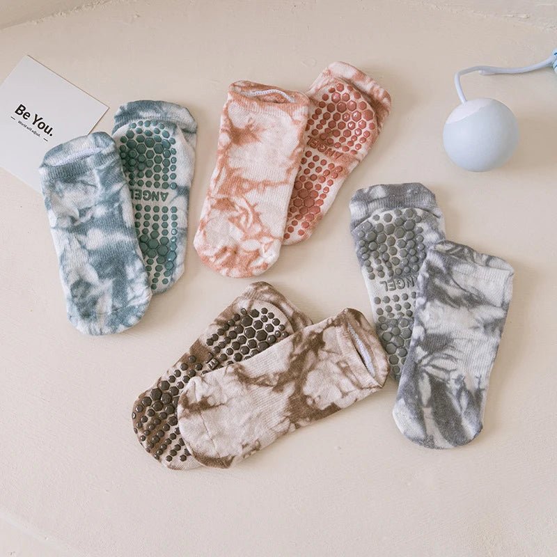 Lea & Leo Tie-Dyed Yoga Grip Socks