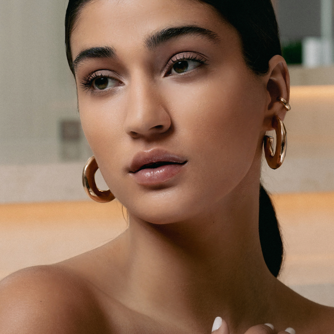 Emma Hammered Open Hoops