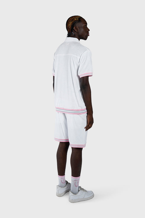 Racket Club Terry Cloth Cabana Short-Sleeve Zip-up Shirt