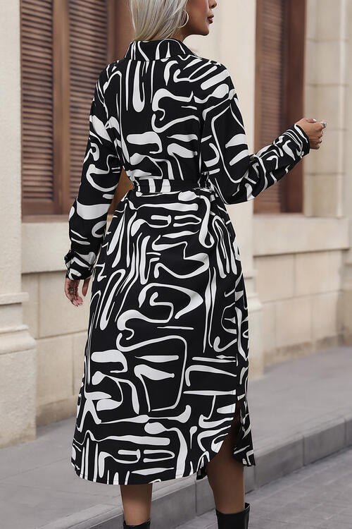 Lea Date Night Slit Shirt Dress