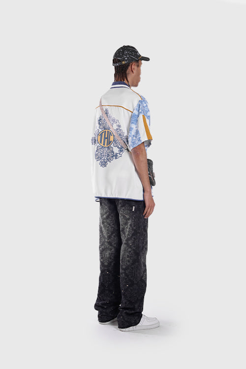 Baroque Pattern Oversized Shirt