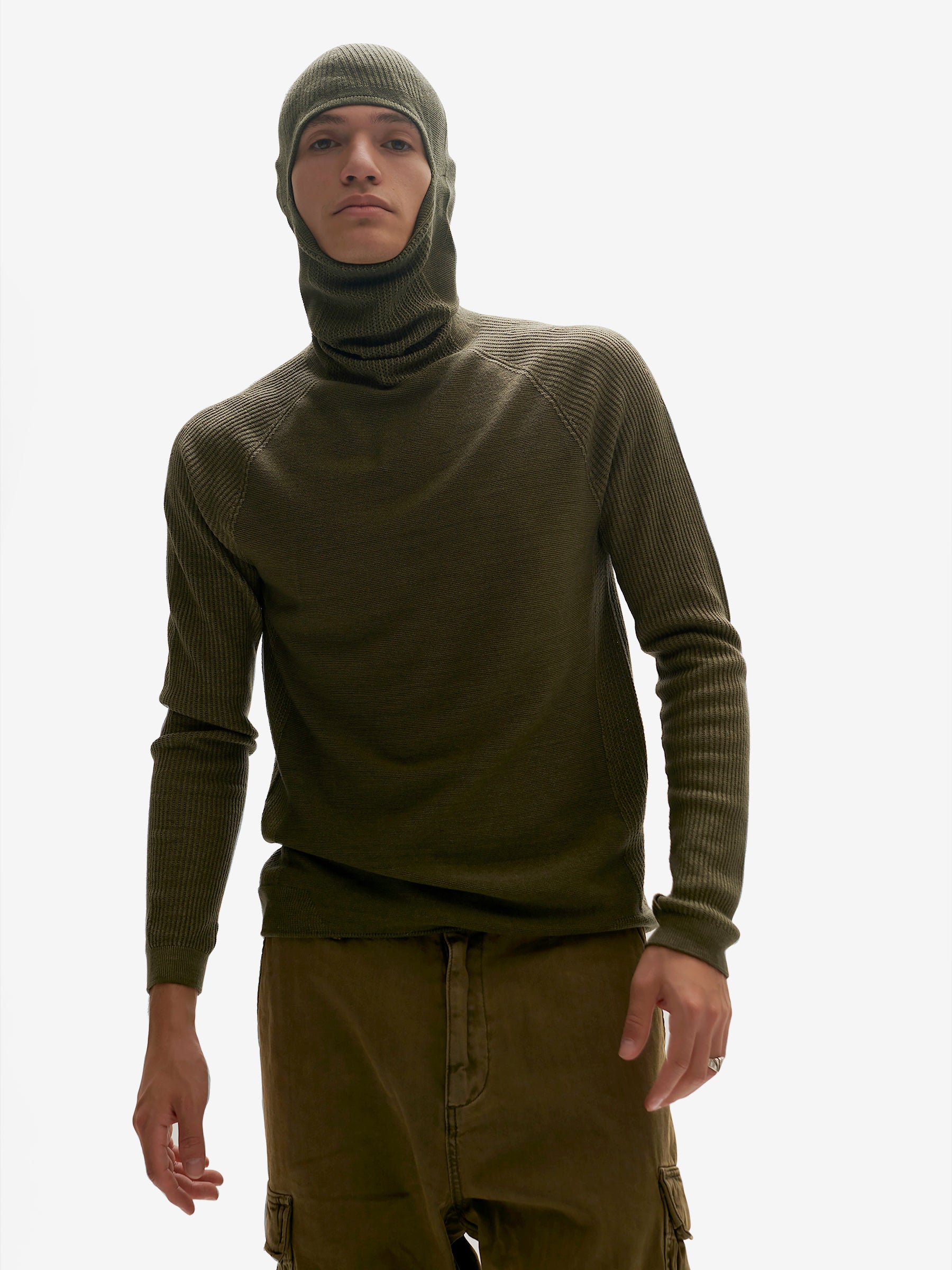 Balaclava Sweater - Stone Green