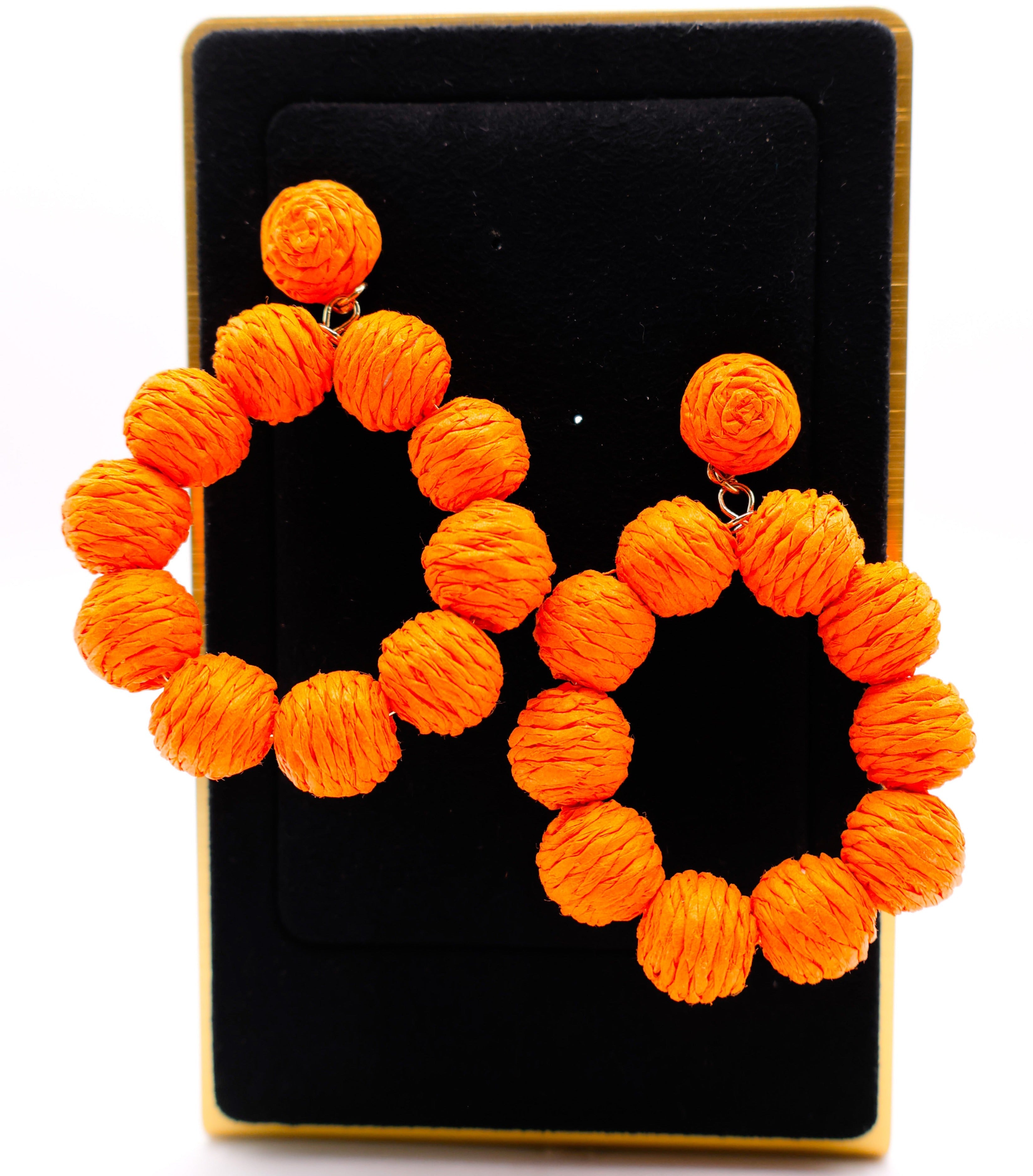 Tropical Sunset Hoop Earrings – Colorful Statement Earrings