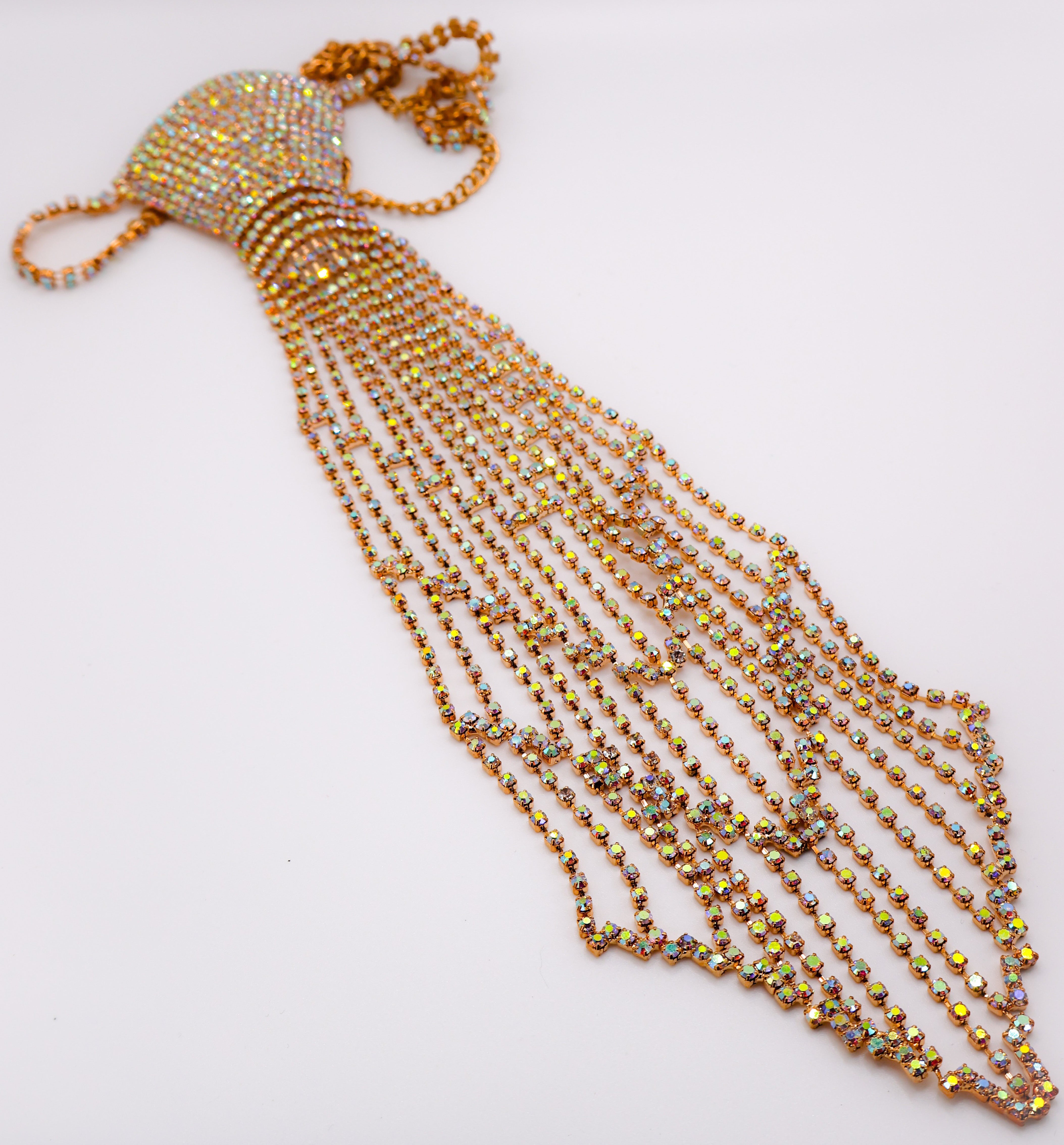 Dapper Adorned Tie Necklace – Luxury Statement Necklace