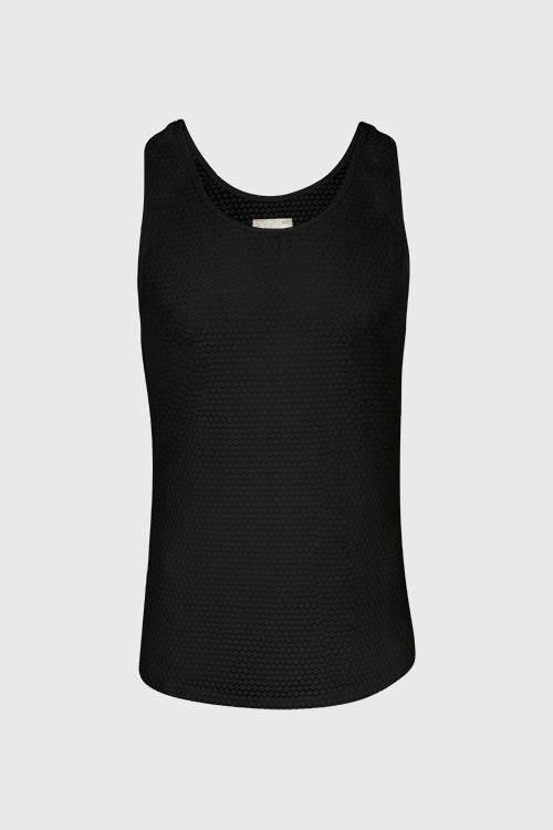 Lavender Mesh Ganzie String Vest