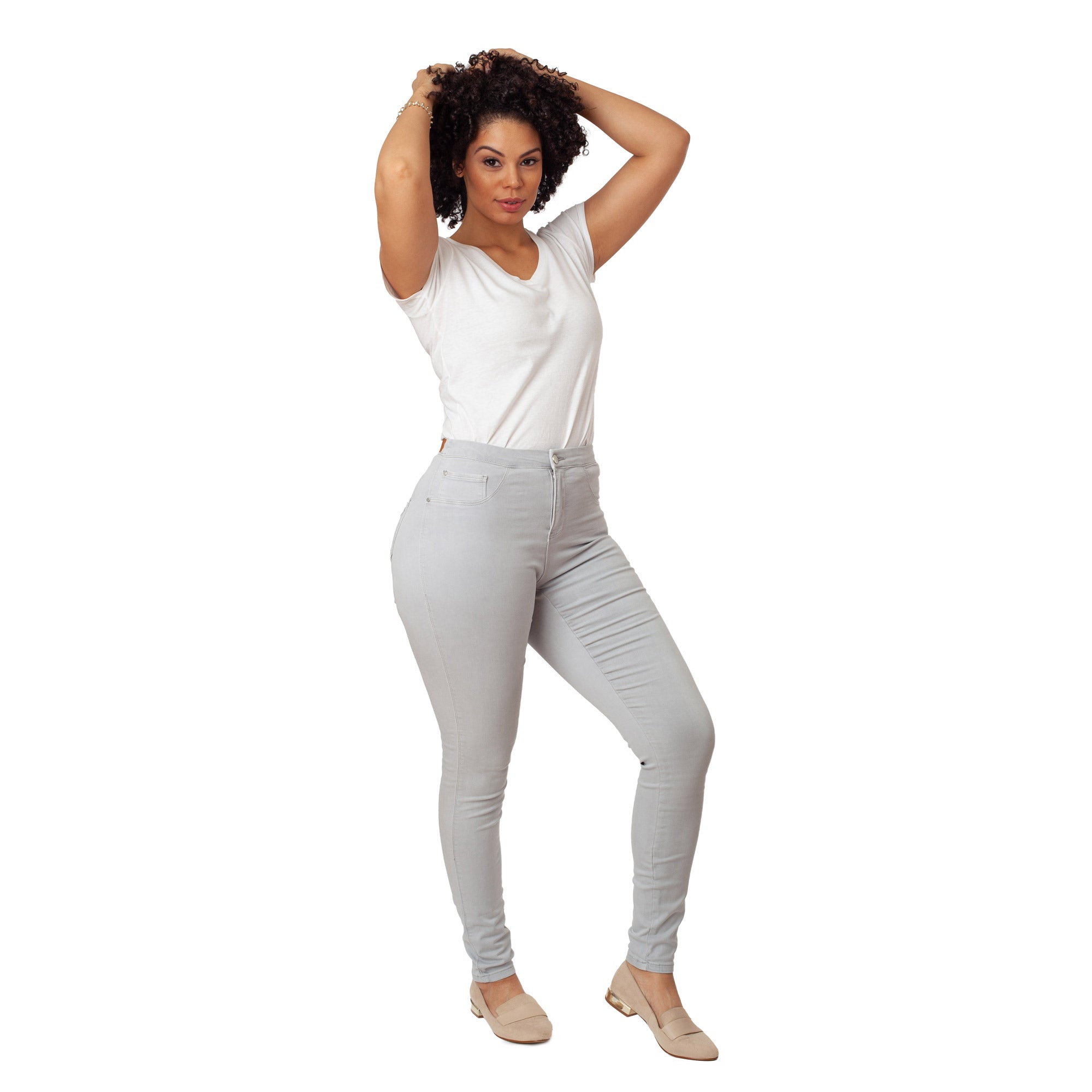 Light Grey Jeans Basic Signature Style