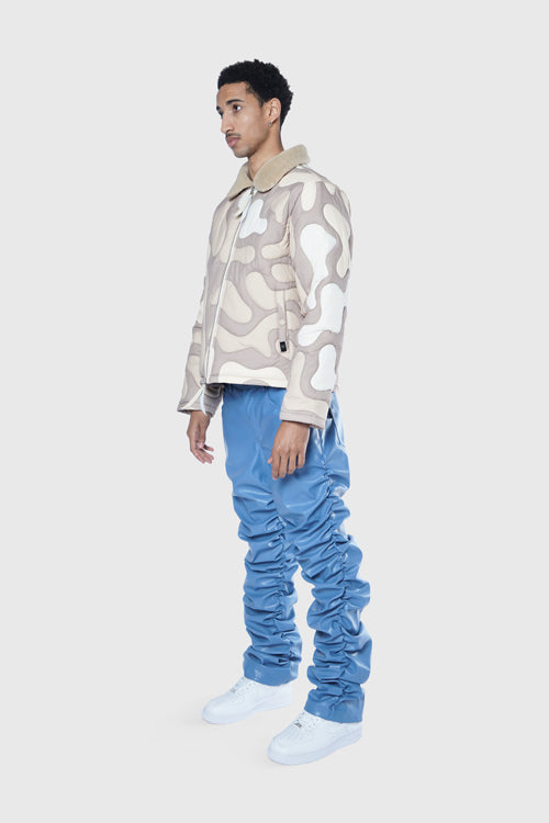 Camouflage Shearling Puffer Jacket