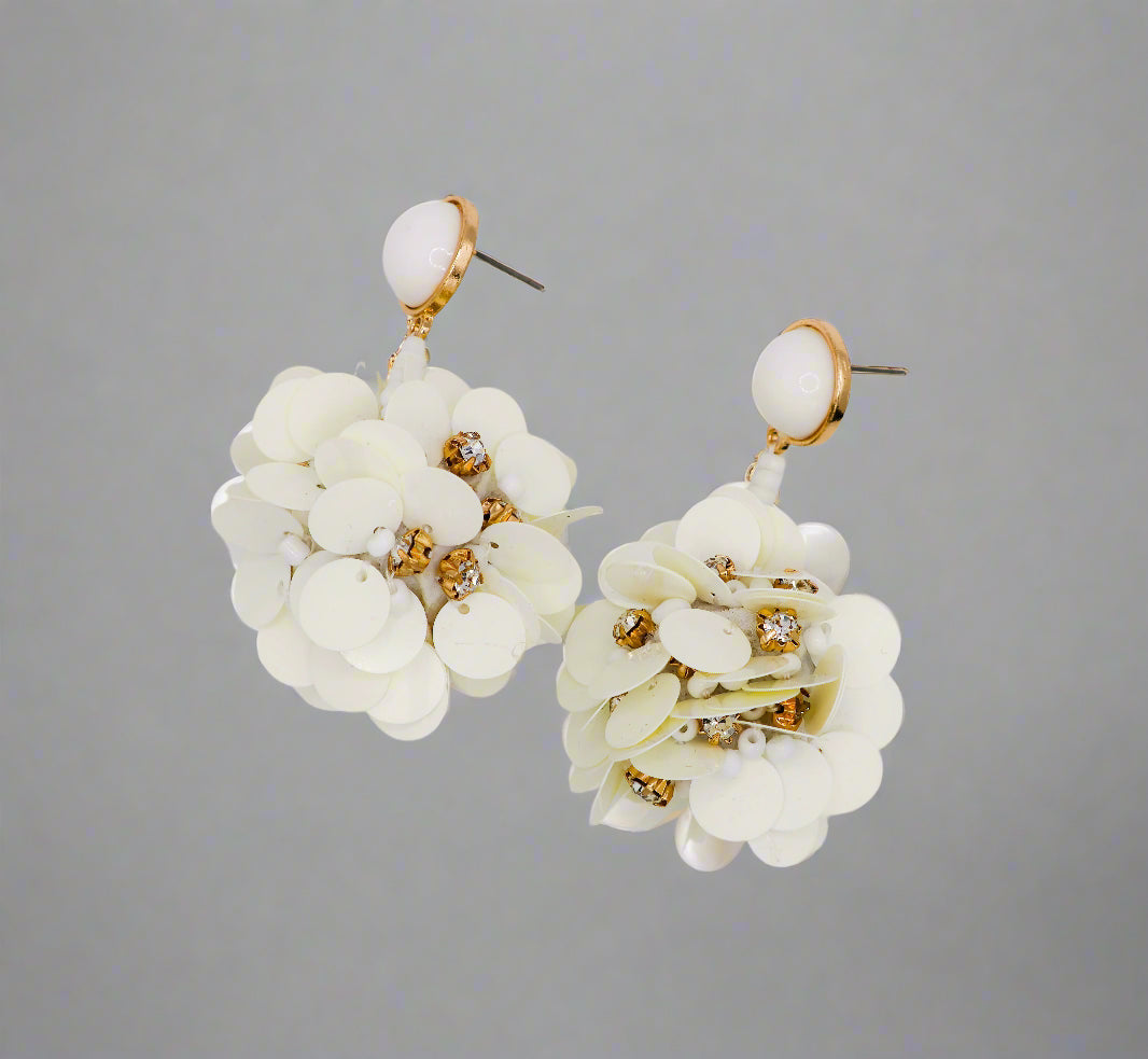 Margaux Ball Earrings – Luxury Crystal Beaded Statement Earrings