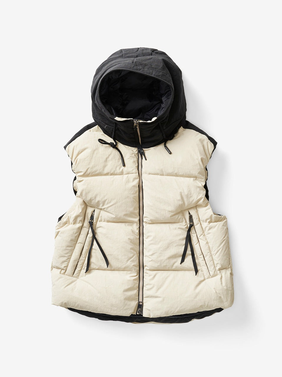Hooded Down Vest - Canvas