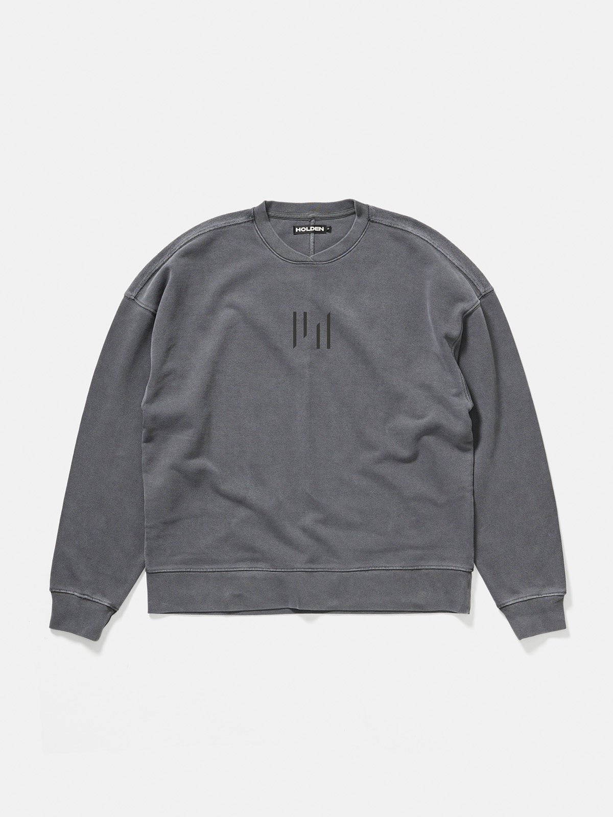 Oversized French Terry Crew - Black