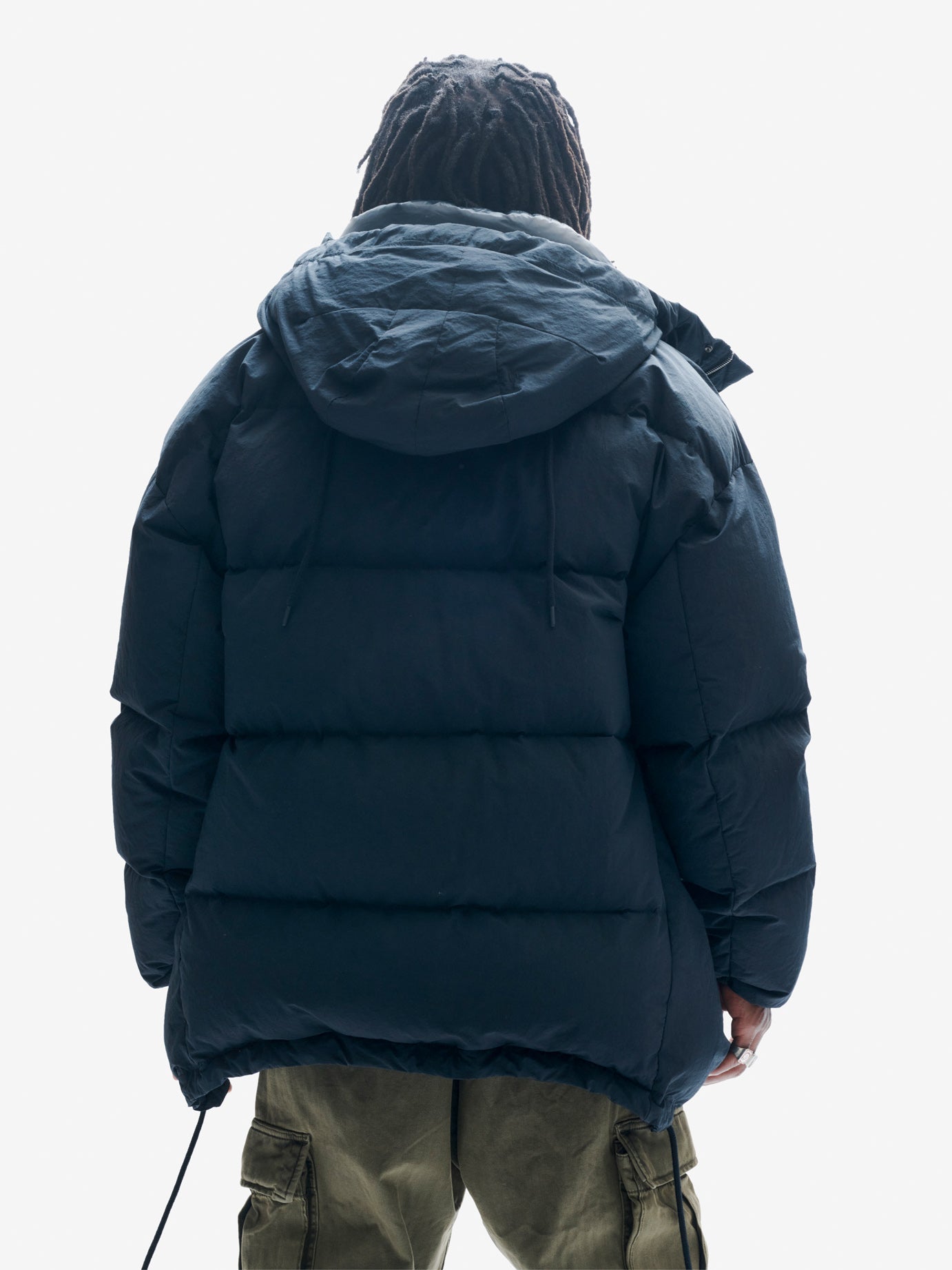 Long Down Parka - Black