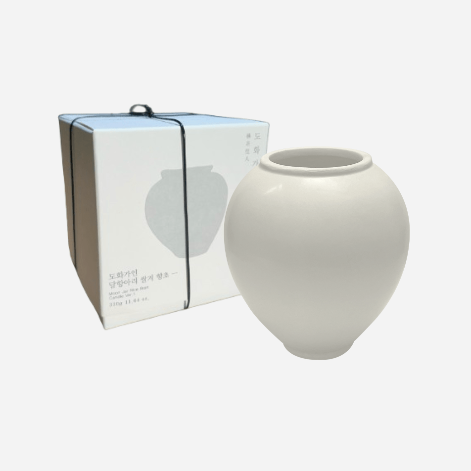 House of Dohwa Moon Jar Rice Bran Candle 320g 1ea